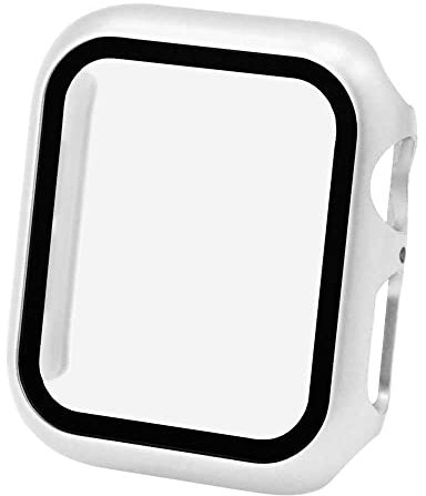 OcioDual Custodia Protettiva Compatibile con Apple Watch Series 4/5/6 40 mm I Ultra Sottile a Protezione Completa, Resistente ai Graffi e Alle Cadute- Bianco