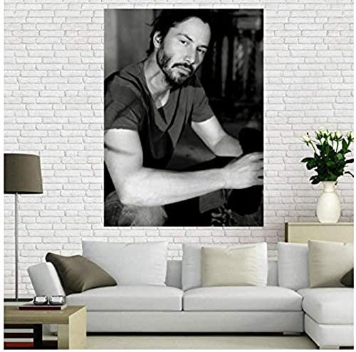 Poster Keanu Reeves Poster, Filmschauspieler, Poster, Wandkunst, Bilder, Leinwand, Malerei, Poster Und Drucke, Heimdekoration 50X70Cm Kein Rahmen