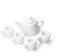 Odoria 1/12 Scale Dolls House Miniature Tea Set Dollhouse Accessories, White