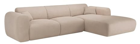 Vente-unique - Sofa ohne Schlafmöglichkeit 5 Pogni - Samt - beige