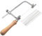 Coping Saw Coping Frame and 5 Replacement Blades Set (Woodworking, Wood Board, Plastic, and Metal Cutting Blade)