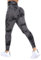 DUROFIT Scrunch Butt Leggings Damen Tie Dye High Waist Sport Leggings Po Push Up Leggings Booty Lift Leggins Gym Leggings Yoga Pants Ruched Sporthose Gray M