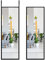 GOPLUS Miroir Mural Réglable en Hauteur, Miroir Porte avec Crochets, 2 Méthodes d'Installation, Cadre en Fer, pour Chambre à Coucher, Couloir, Vestiaire (Noir)