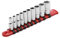 CASOMAN 10PCS 1/4Drive 6 Pt. Mid-Length Socket Set, SAE, 3/16 to 9/16, Mirror Chrome Finish