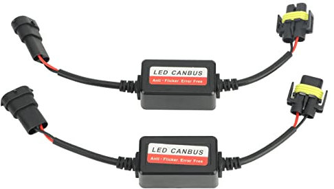JOROBURO 2 Stück H8 H9 H11 LED-Canbus-Decoder, 12 V Fehlerfreier Anti-Flimmer-Decoder, Verbesserte Decoder-Glühbirnen-Widerstandsadapter-Kabelbaum-Sets für LED-Scheinwerfer-Nebelscheinwerfer