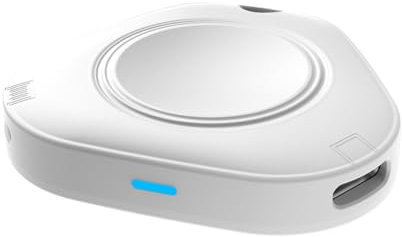 CRGANGZY Magnetic Wireless Charger Type C 8 Pin Ports Travel Cordless Charger Smartwatch Charger Base for Apple Watch Series 1/2/3/4/5/6/7/8/9 SE (White)