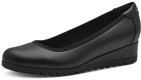 s.Oliver Damen Wedge Pumps mit Keilabsatz Elegant, Schwarz (Black), 38 EU