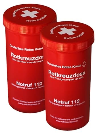 Generisch Rotkreuzdose für den Notfall - Set mit 2 Stück