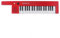 Electronic Keyboard 37 Keys Electronic Organ Mini Keyboard Piano With Strap & Microphone Musical 4 Tones 4 Rhythms(Red)