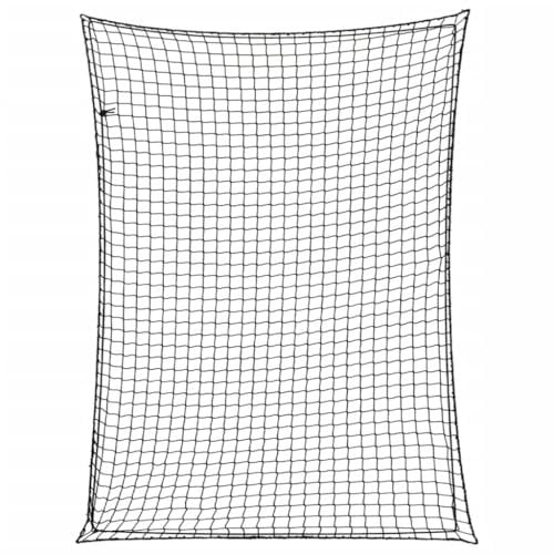 vidaXL Anhängernetz, Hängernetz mit Gummiseil, Abdecknetz für Anhänger, Transportnetz Ladungssicherungsnetz Gepäcknetz, Schwarz 4x3m PP