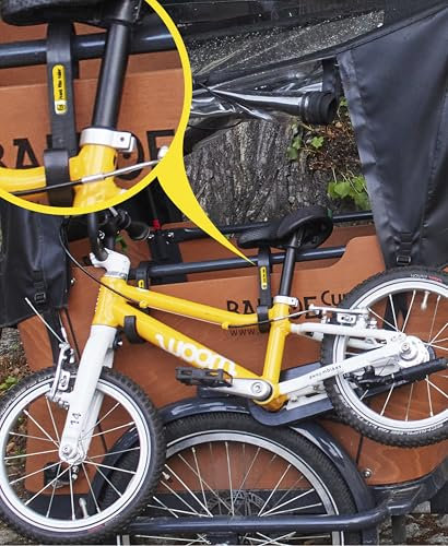 Frank Bike Holder S 4x Halterung für Kinderfahrrad & Laufrad am Lastenrad | kompatibel mit Babboe, Bakfiets, Muli u.v.m. | sichere Fahrradhalterung außen an Transportbox