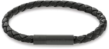 Calvin Klein Armband für Herren Kollektion VELOCITY mit Gewebtem Schwarzem Leder - 35100025