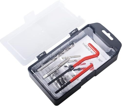 Rdrusean Thread Repair Kit M9x1.25mm Helicoil Restoring Thread Repair Tools Wire Insert Kit for Helicoil Type Internal Screw Holes Repairing (M9 x 1.25)