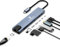 Hub USB C 8 en 1, adaptateur multiport USB C avec HDMI 4K, PD100W, port USB C, USB 3.0, USB 2.0, Ethernet RJ45, lecteur de carte SD/TF, station d'accueil compatible avec MacBook Pro/Air/ordinateurs