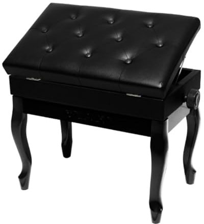 LWZQRVCT Robuster Klavierhocker aus massivem Holz mit Stauraum, Bücherregal, verstellbare Doppel-/Duett-Klavierbank, Heimkommode oder Musiker-Gitarrenstuhl(Color1,73x35x47-57cm)