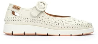 Pikolinos Tenerife Women's Ballerinas | in Leather | Extra Light Sole, Cream, 5 UK