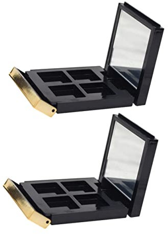 DRESSOOS 2 Piezas Caja De Sombras De Ojos Borde Dorado Paletas De Sombras De Ojos De Colores Para Maquillaje Diario y Eventos Especiales