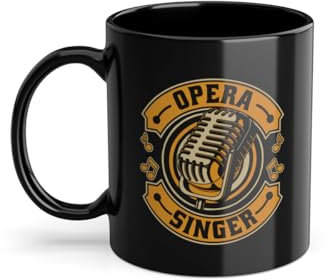 Opera Singer Opernhaus Geliebte Kaffeetasse | Vokalist Tenor-Sänger Opernsänger Tasse Schwarz (06313W)