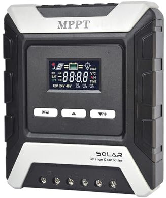 Regulateur de Charge Solaire mppt, Contrôleur de Charge solaire MPPT 12V 24V 48V 20A 30A 40A 50A 60A, régulateur de panneau solaire(20A)