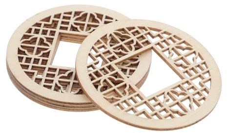 VICASKY 4pcs Chinese Style Mini DIY Wooden Window Model Set for Miniature House Decoration, Pretend Play and Model Kits Accessories