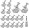 304 Stainless Steel C-Clamps,20mm Mini Tiger Clamps for Woodworking,C-Clamp 16 pack