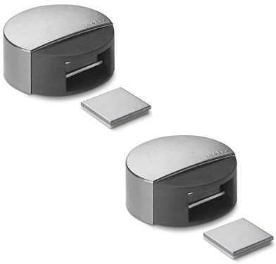 Inofix - Tope retenedor magnético adhesivo (2 en 1) -Automático- 2 uds | Tope de Puerta con Imán, Fijación Adhesiva