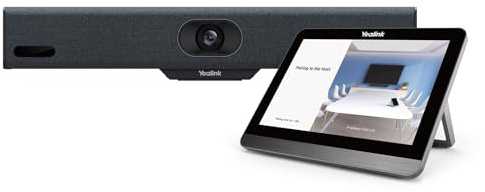 Yealink A10-020 All-in-One Video Conferencing System 4K Conference Room Camera Android Meeting Bar A10 with CTP18 Touch Panel for Small Rooms Certified by Microsoft Teams Room, Zoom Room