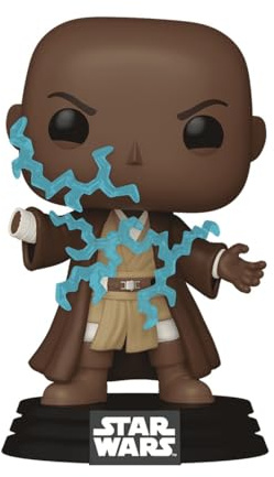 Funko Star Wars Episode III Mace Windu Force Lightning Glow in The Dark Pop Vinyl Exclusive Figure 788