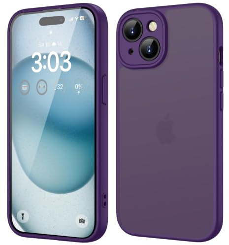 ORDA für iPhone 15 Hülle, Vollständiger Kameraschutz, Dunkel Violett