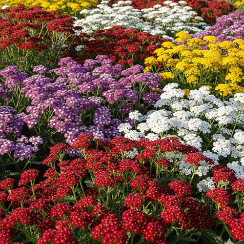 GardenersDream 4x Piante di Achillea in Vaso – Achillea Colorate Rosse, Bianche, Viola e Gialle – Piante Fiorite Perenni Rustiche da Esterno per Giardino (incl. Vaso da 11 cm)