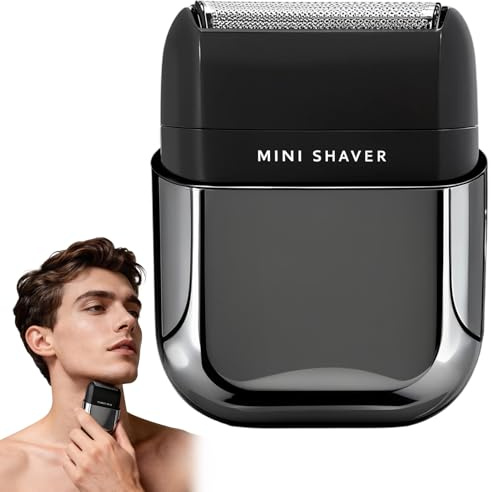 Folienrasierer Herren,Rasierer Herren Elektrisch mit LED-Anzeige IPX7 Nass-Trockenrasierermit USB-C Schnellladung, 2 Stunden Laufzeit Shaver,Trockenrasierer Tragbar für Bart Gesicht Reise