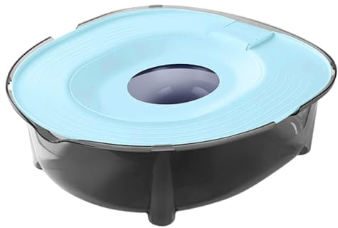 MagiDeal Cat Toilet Training Kit - Reusable Pet Toilet Training System, Washable Litter Box Accessory for Cats, Versatile Home Training Tool for Kittens & Adult Cats, Bkue