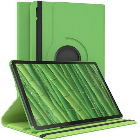 EAZY CASE - Tablet Hülle für iPad Samung Galaxy Tab S10 Lite Schutzhülle 10,9 Zoll Smart Cover Tablet Case Rotationcase zum Aufstellen Klapphülle 360° drehbar mit Standfunktion Tasche Kunstleder Grün