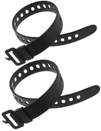 BETOOKY 2pcs Adjustable Rubber Straps for Diving Knife with Quick Buckle Closure, Black Scuba Dive Leg Sheath Strap for Secure Grip and Universal Fit, for Scuba Diving and Water Sports
