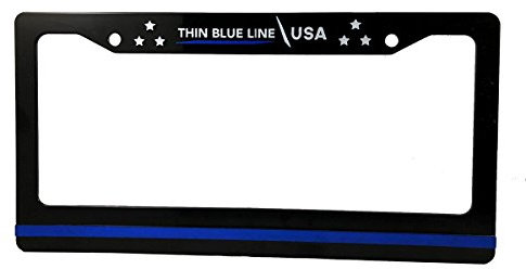 Baagialdic Cadre de Plaque d'immatriculation – Mince Ligne Bleue USA