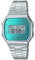 CASIO Unisex Erwachsene Armbanduhr Digital Quarz Edelstahl A168WEM-2EF