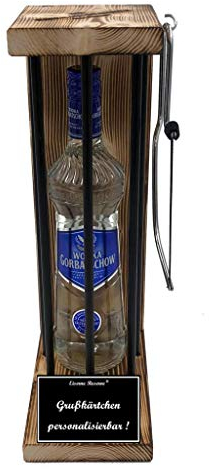 Personalisierte Geschenke für Männer Frauen Geschenkidee - Eiserne Reserve Black Edition Wodka Wodka (1 x 0.70 l) incl. Notsäge - Papa Mama Geburtstag Hochzeit