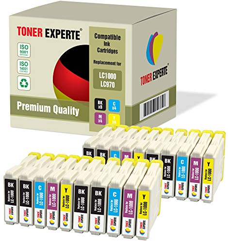 TONER EXPERTE 20 XL LC1000 LC970 Druckerpatronen kompatibel für DCP-130C 135C 150C 260C 330C 350C 357C 540CN 560CN 750CW 770CW Fax-1355 1360 1460 2840C MFC-235C 240C 440CN 465CN 5460CN