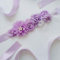 Egurs Cintura di pizzo rosa per matrimonio nuziale, Viola, L