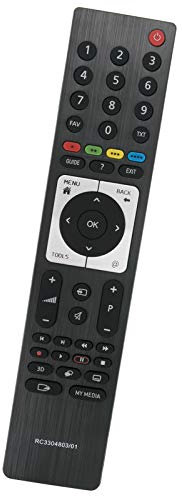 ALLIMITY RC3304803/01 Fernbedienung Ersatz für Grundig TV 40CLE9170SL 40FLE9170SL 40VLE8270SL 42CLE9376SL 47VLE9385SP 47VLE9474SL 47VLE9480BL 40FLE9170SH 40FLE9170SP 40VLE8270WL