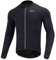 Dooy Men's Cycling Jersey Winter Thermal Long Sleeves Bike Jersey Breathable Softshell Jacket with Full Zipper and Rear Pockets(Black,2XL)