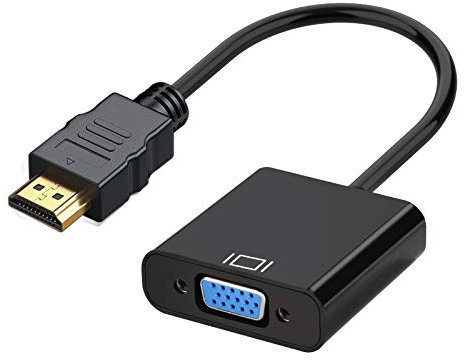 HDMI to VGA, Gold-Plated HDMI to VGA Adapter Support Computer, Desktop, Laptop, PC, Monitor, Projector, HDTV, Chromebook, Raspberry Pi, Roku, Xbox and More(Male to Female)