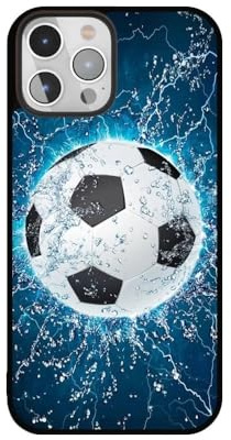 TPU Silicone 'Blue Soccer Football' Case for Apple IPHONE Silicone (iPhone 13, BLACK)