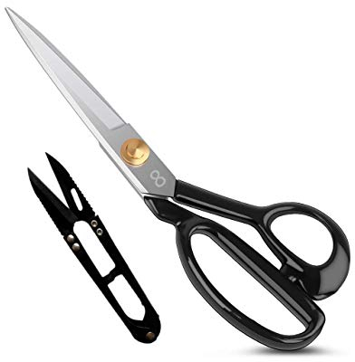 Schneiderschere Stoffschere 20.3cm, Profi Schneiderei Stoff Schere zum Schneiden von Kleidung, Textilien, Leder, Jeans, Nähen & Ändern(Schwarz)