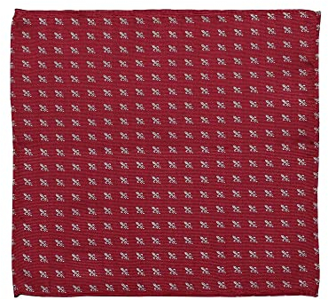 PB Pietro Baldini Einstecktuch für Herren aus 100% Seide - Elegante Einstecktücher für Anzug oder Sakko - 25 x 25 cm - bordeaux silber