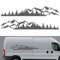 OPSLEA 2 x Auto Aufkleber Berg Aufkleber Baum Wald Berge Umriss Schweller Gebirge mit Wald Vinyl Grafik Aufkleber Kit für Car Camper RV Trailerca 190cm
