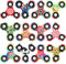 Fidget Spinner für Kinder und Erwachsene, Metall-Tri-Spinner, Fidget-Spielzeug-Set, langlebiger Handkreisel für Stressabbau, EDC, Klassenpreistütenfüller, Füller, 12 Stück