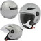 A-Pro Jet Lange Visier Motorradhelm Zertifikat ECE 22 Roller City Silber L