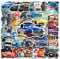 Cars Aufkleber, 50 Stück Lightning McQueen Sticker Set Wasserdicht Vinyl Stickers Graffiti Style Decals für Auto Motorräder Fahrrad Skateboard Gepäck Laptop Aufkleber, Geeignet für Erwachsene Kinder