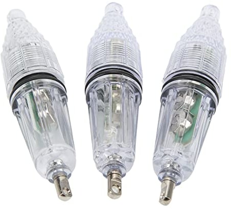 Dilwe 3 Stücke Angelköder Licht, Tragbare LED Angelköder Licht Unterwasser Fisch Köder Lure Lampe Farbwechsel Blinklicht Angeln Werkzeuge